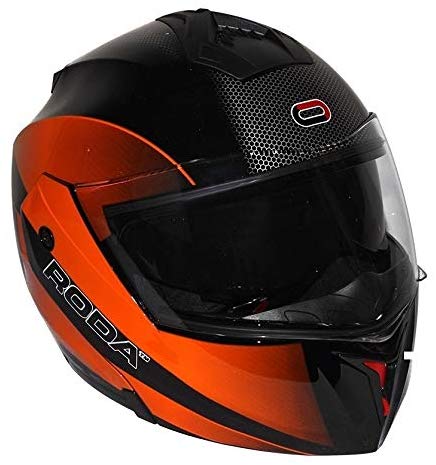 Casco para Moto Abatible Roda Revenge Negro Naranja XL Certificacion DOT