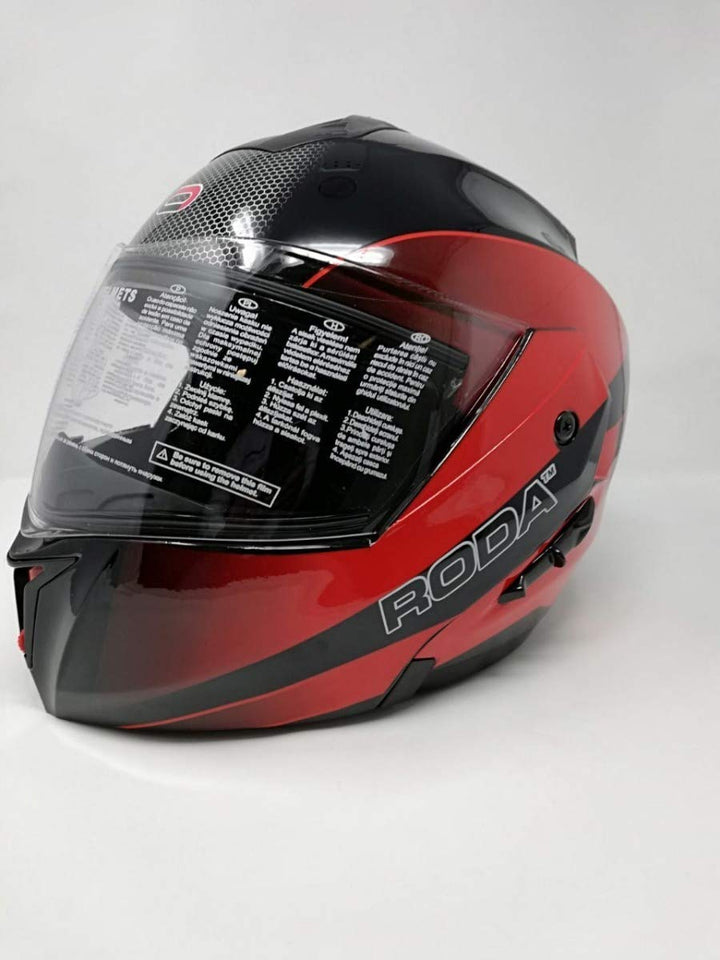 Casco para Moto Abatible Roda Revenge Negro Naranja XL Certificacion DOT